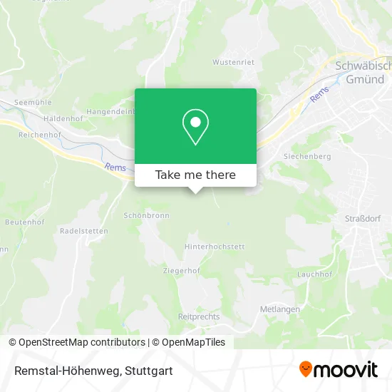 Карта Remstal-Höhenweg