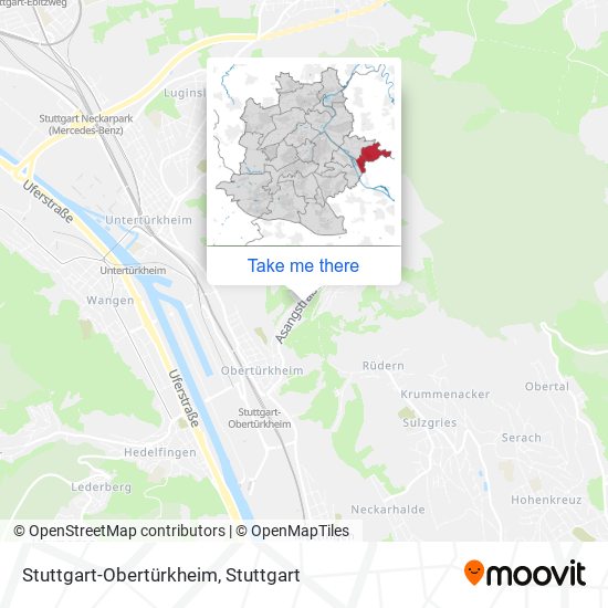 Stuttgart-Obertürkheim map