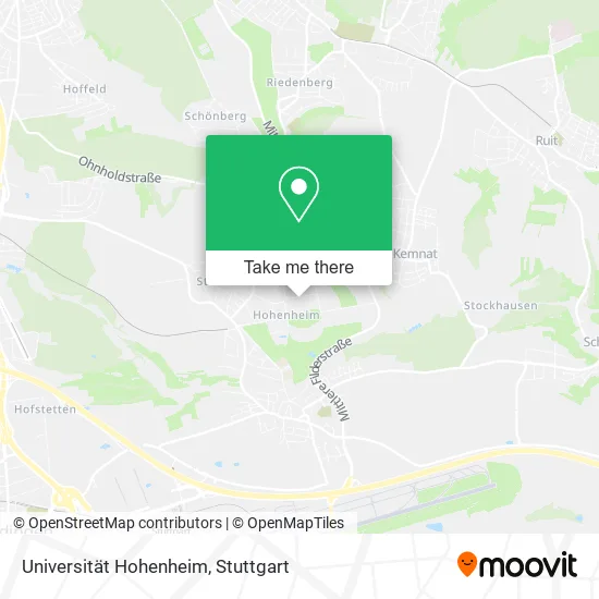 Universität Hohenheim map