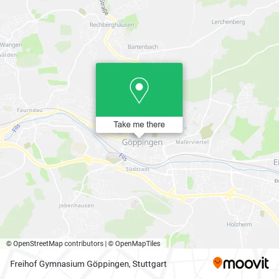 Карта Freihof Gymnasium Göppingen