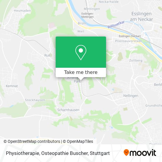 Карта Physiotherapie, Osteopathie Buscher