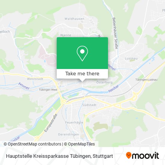 Карта Hauptstelle Kreissparkasse Tübingen