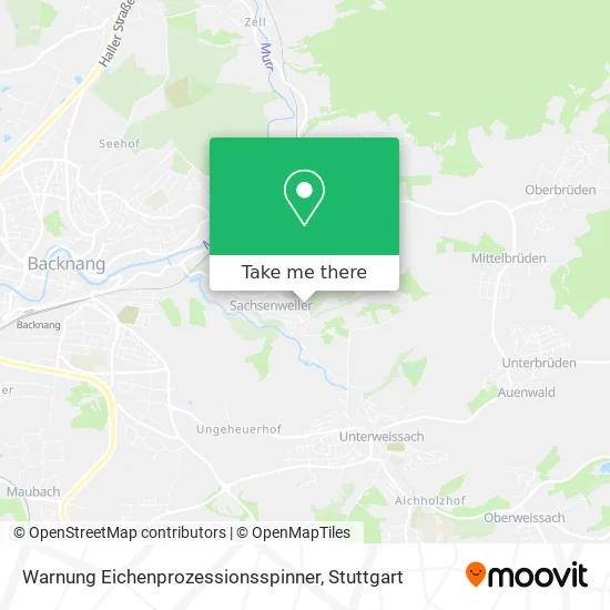 Карта Warnung Eichenprozessionsspinner