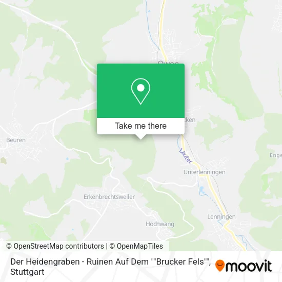Карта Der Heidengraben - Ruinen Auf Dem ""Brucker Fels""