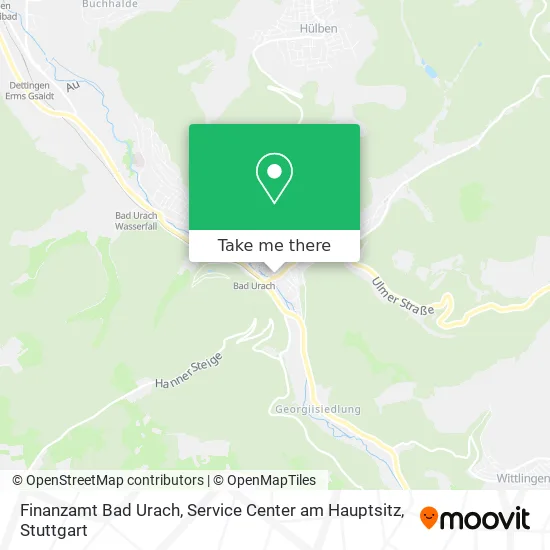 Карта Finanzamt Bad Urach, Service Center am Hauptsitz