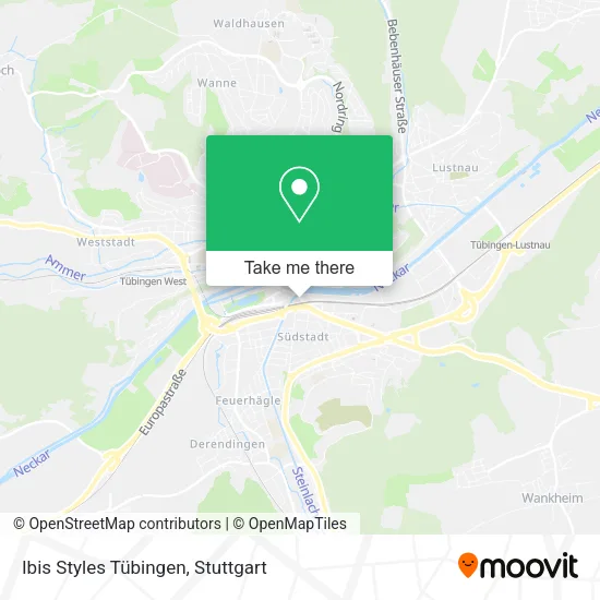 Карта Ibis Styles Tübingen