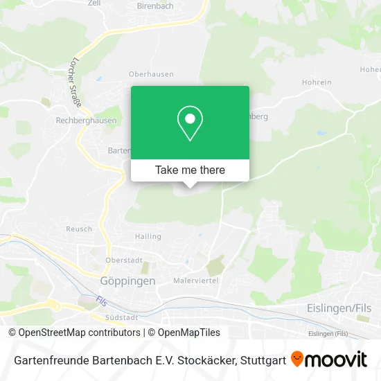 Карта Gartenfreunde Bartenbach E.V. Stockäcker