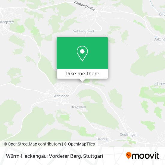 Карта Würm-Heckengäu: Vorderer Berg