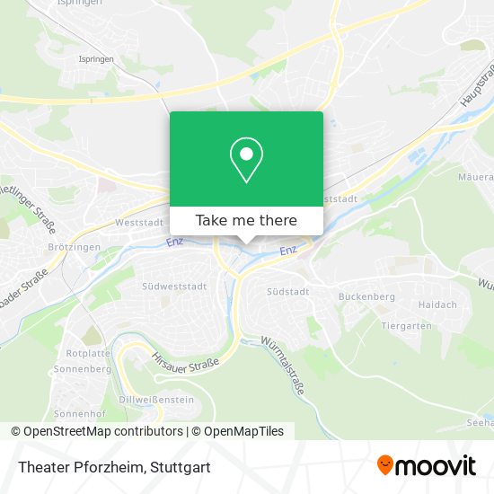 Theater Pforzheim map