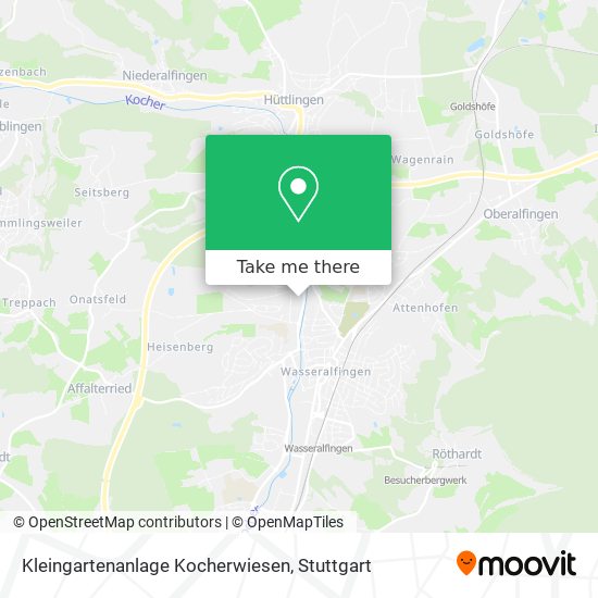 Kleingartenanlage Kocherwiesen map