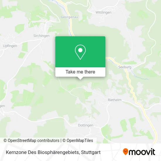Карта Kernzone Des Biosphärengebiets