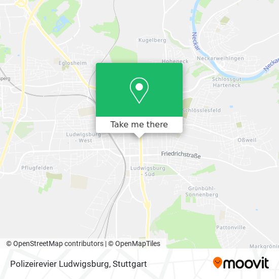 Карта Polizeirevier Ludwigsburg