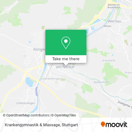 Krankengymnastik & Massage map