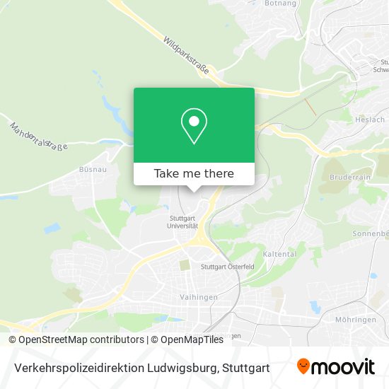 Карта Verkehrspolizeidirektion Ludwigsburg