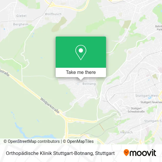Карта Orthopädische Klinik Stuttgart-Botnang