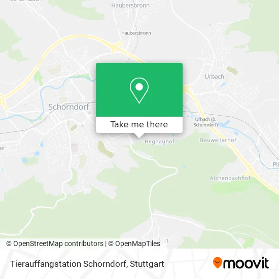 Карта Tierauffangstation Schorndorf