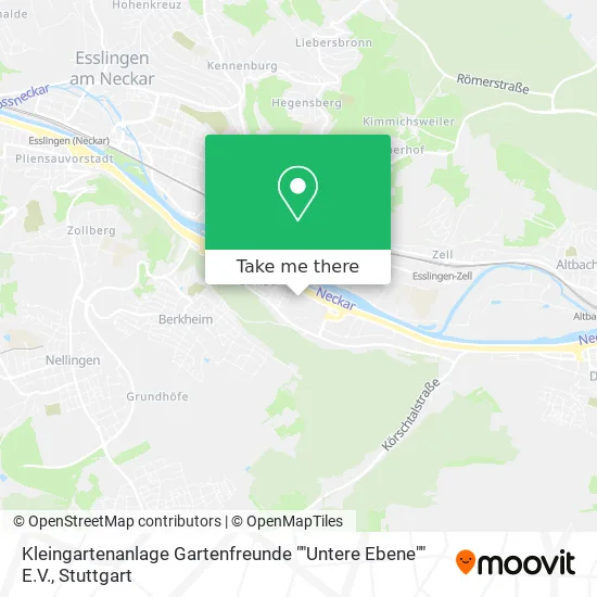 Карта Kleingartenanlage Gartenfreunde ""Untere Ebene"" E.V.