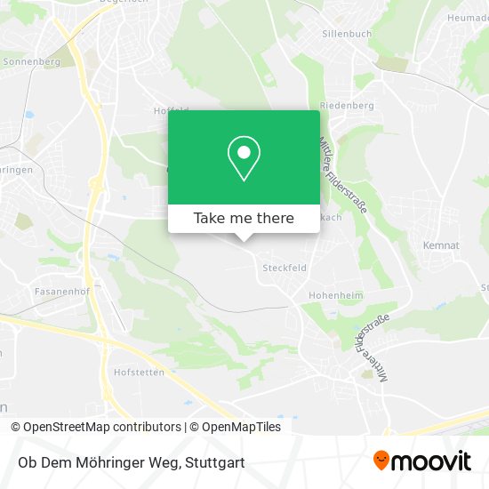 Карта Ob Dem Möhringer Weg