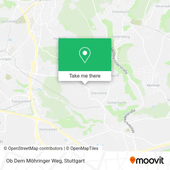 Карта Ob Dem Möhringer Weg
