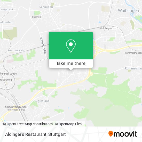 Aldinger's Restaurant map