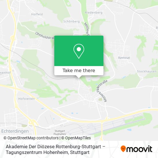 Карта Akademie Der Diözese Rottenburg-Stuttgart – Tagungszentrum Hohenheim
