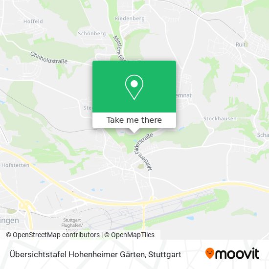 Übersichtstafel Hohenheimer Gärten map