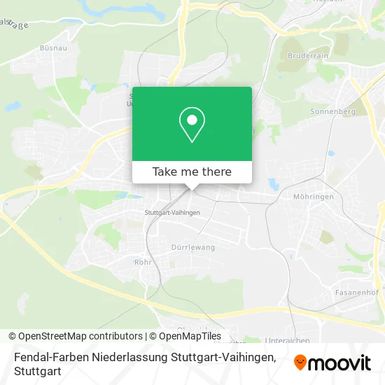 Карта Fendal-Farben Niederlassung Stuttgart-Vaihingen