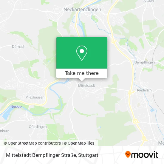 Карта Mittelstadt Bempflinger Straße