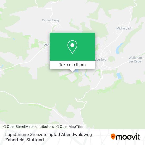 Lapidarium / Grenzsteinpfad Abendwaldweg Zaberfeld map