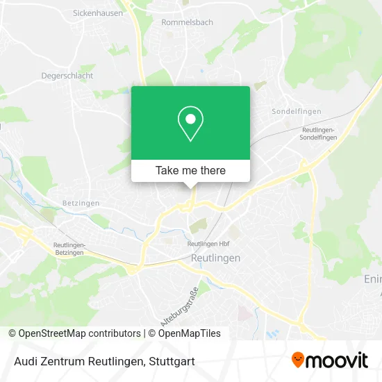 Карта Audi Zentrum Reutlingen