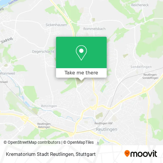 Карта Krematorium Stadt Reutlingen
