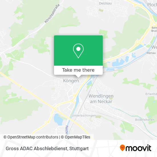 Карта Gross ADAC Abschlebdienst