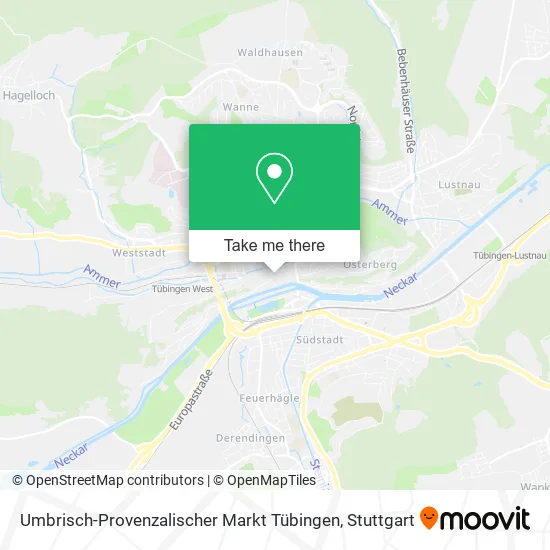 Карта Umbrisch-Provenzalischer Markt Tübingen