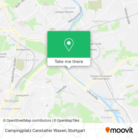Campingplatz Canstatter Wasen map