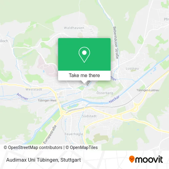 Карта Audimax Uni Tübingen