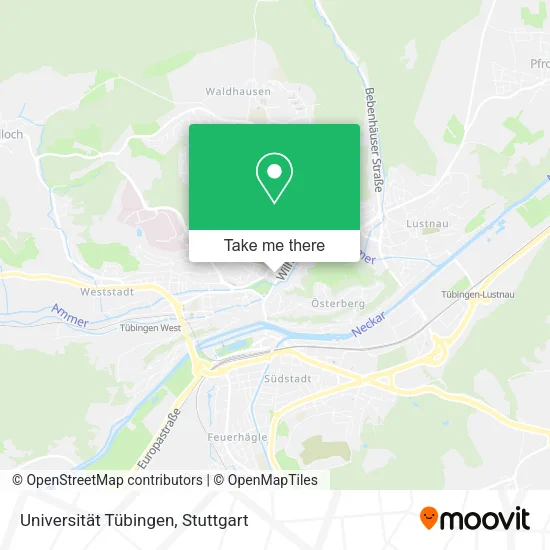 Карта Universität Tübingen