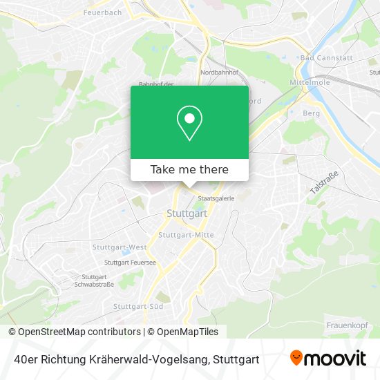40er Richtung Kräherwald-Vogelsang map