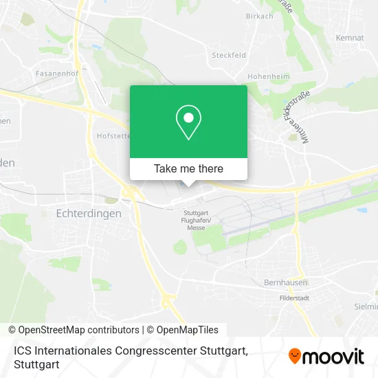 Карта ICS Internationales Congresscenter Stuttgart