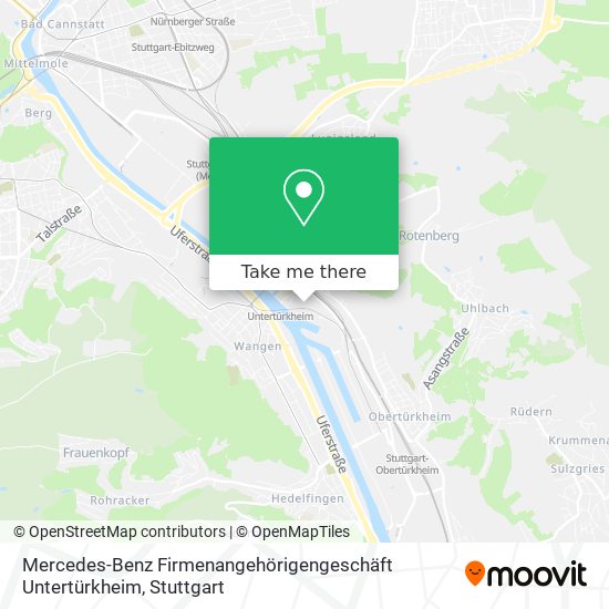 Mercedes-Benz Firmenangehörigengeschäft Untertürkheim map