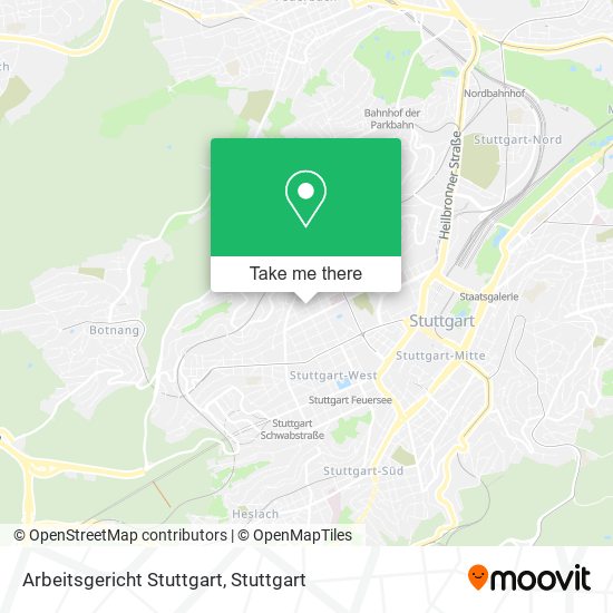 Arbeitsgericht Stuttgart map