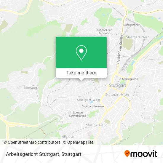 Arbeitsgericht Stuttgart map