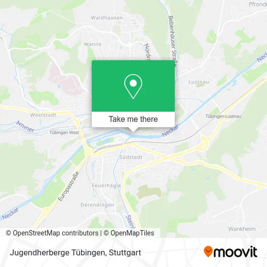 Карта Jugendherberge Tübingen
