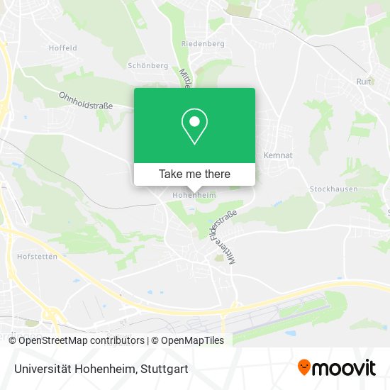 Universität Hohenheim map