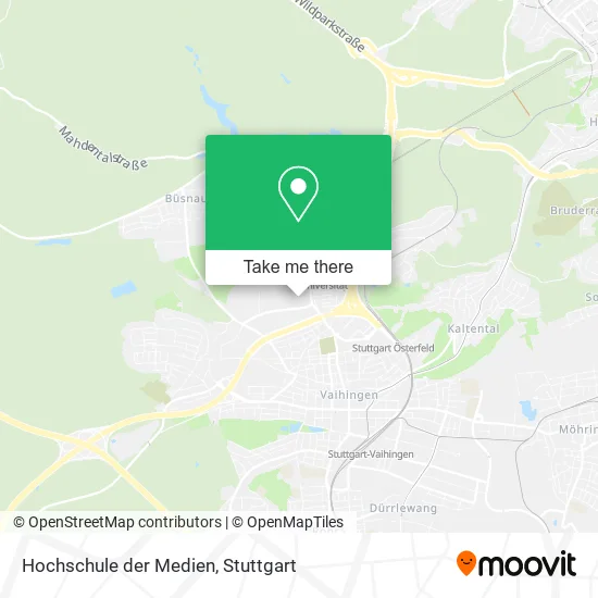Карта Hochschule der Medien