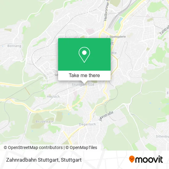 Карта Zahnradbahn Stuttgart