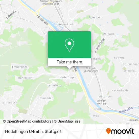 Карта Hedelfingen U-Bahn