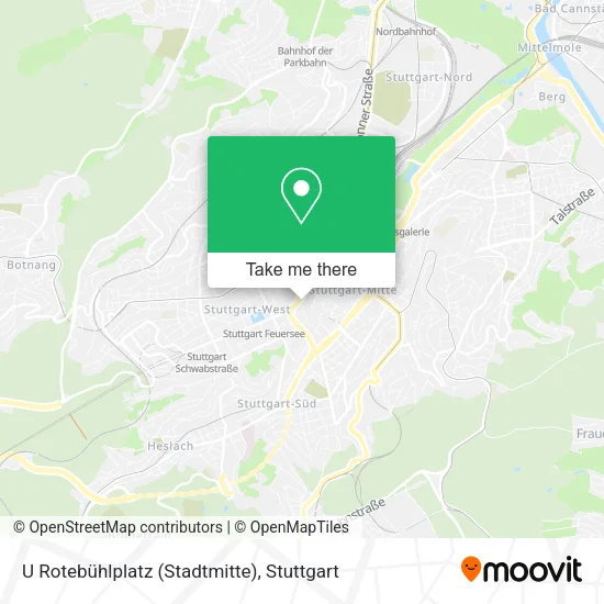 Карта U Rotebühlplatz (Stadtmitte)