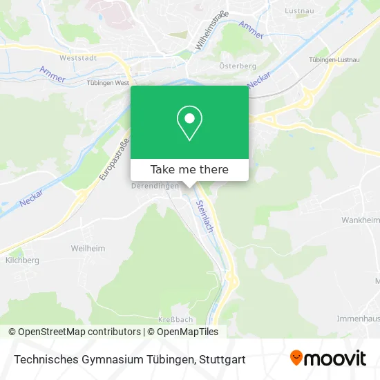Карта Technisches Gymnasium Tübingen