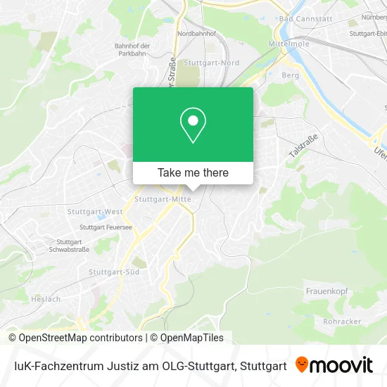 Карта IuK-Fachzentrum Justiz am OLG-Stuttgart