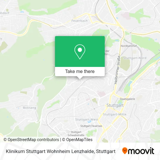Карта Klinikum Stuttgart Wohnheim Lenzhalde